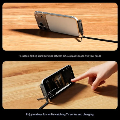 🔥2-in-1 Invisible Holder Charger Cable|240w super fast charging Fast Charging Cord,Supports PD & QC Fast Charging for Compatible Devices